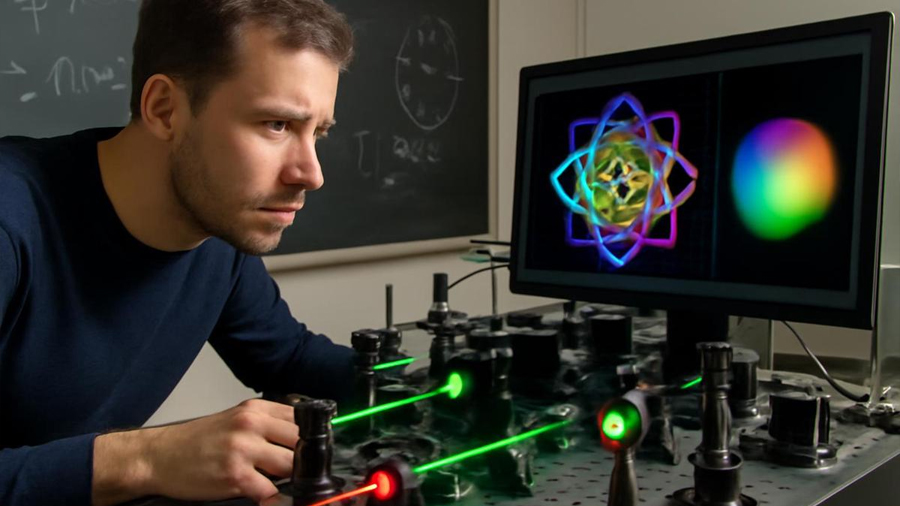 Descubren un mundo oculto de 48 dimensiones en la luz cuántica